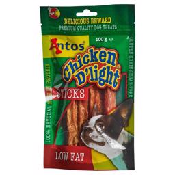 Antos Chicken D' Light Sticks Herlige Kyllingebryst Stænger 100g